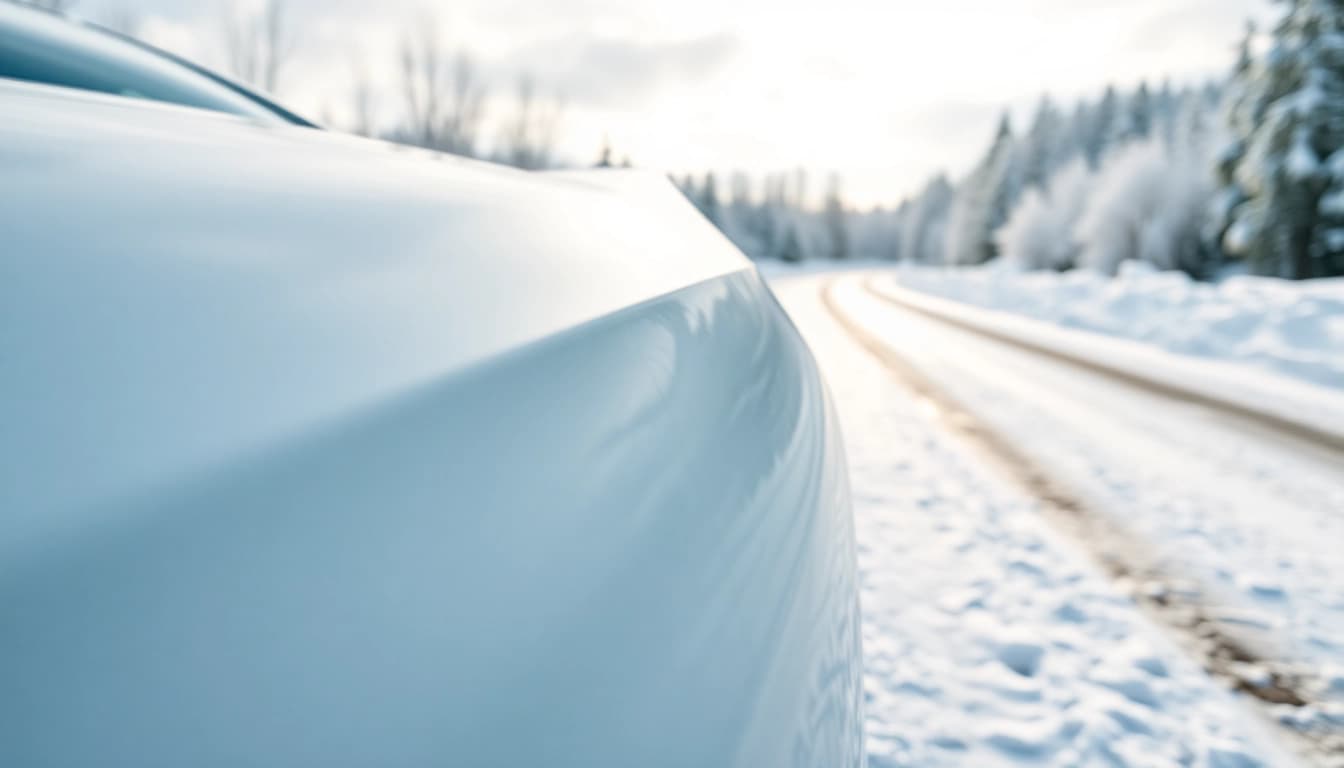 Protect your car with PPF winter road salt protection against snowy, icy conditions.