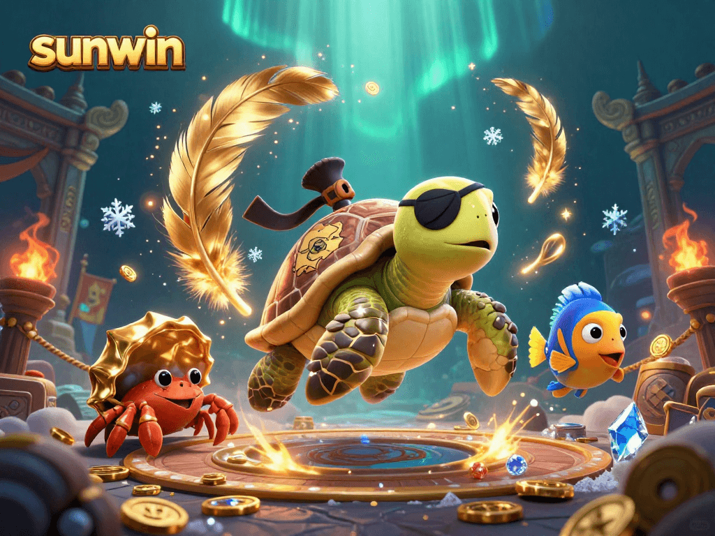 Experience thrilling gaming with sunwin's vibrant pirate-themed underwater scene packed with treasures.