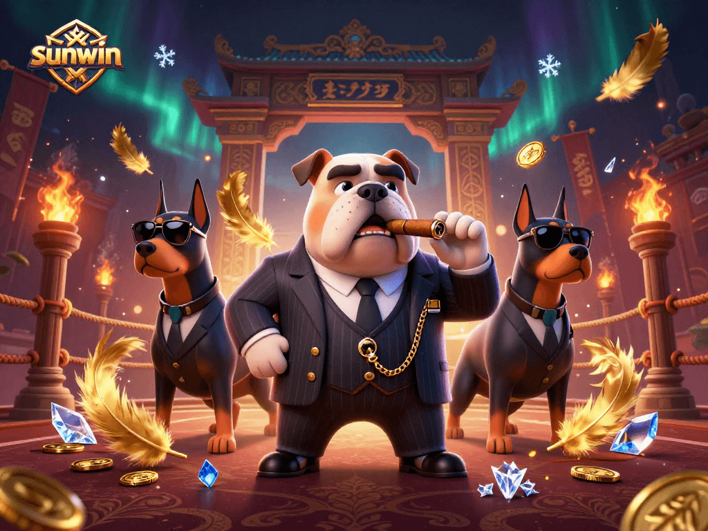 Bet on sunwin while enjoying an engaging mafia-themed casino scene with unique character dynamics.