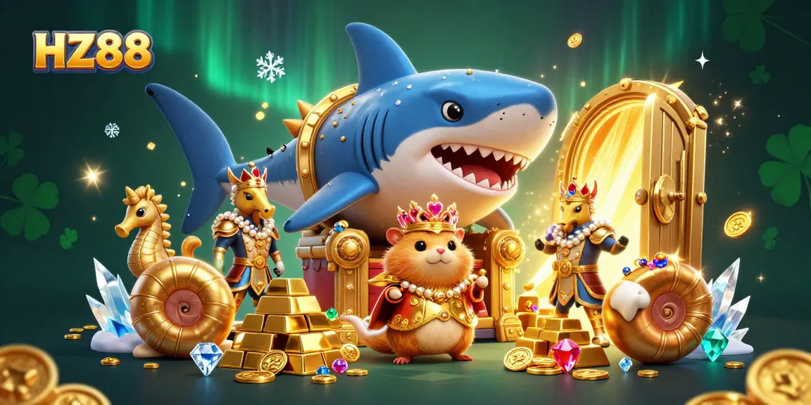 Play and win big at HZ88 with exciting casino games featuring vibrant characters and treasures.