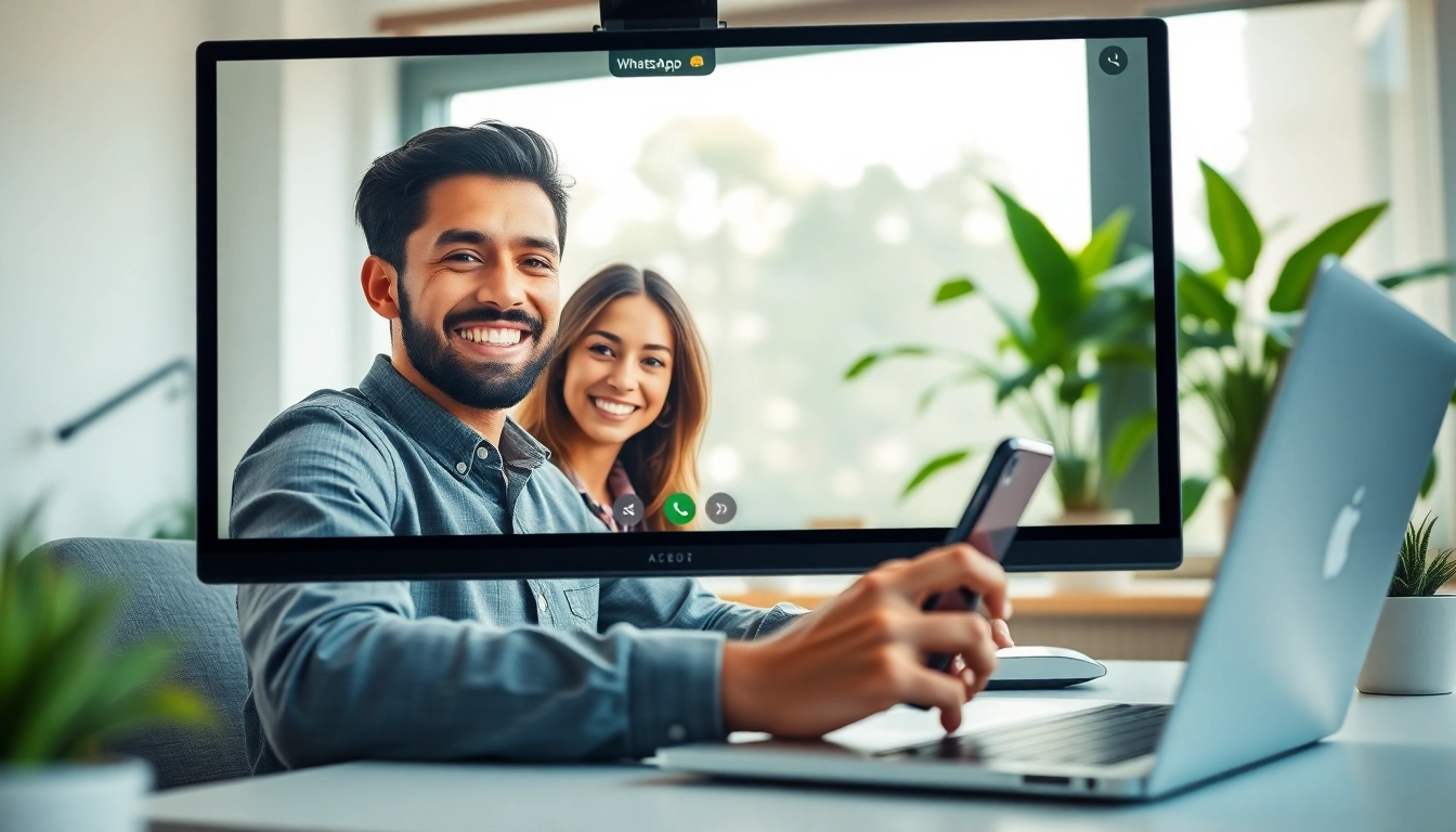 Experience seamless communication with WhatsApp网页版 on a modern desktop setup.