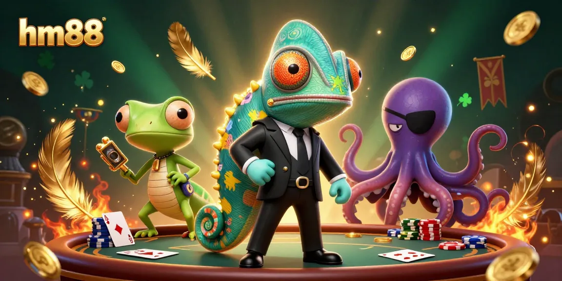 Engage with the vibrant hm88 casino scene featuring animated characters and thrilling game elements.