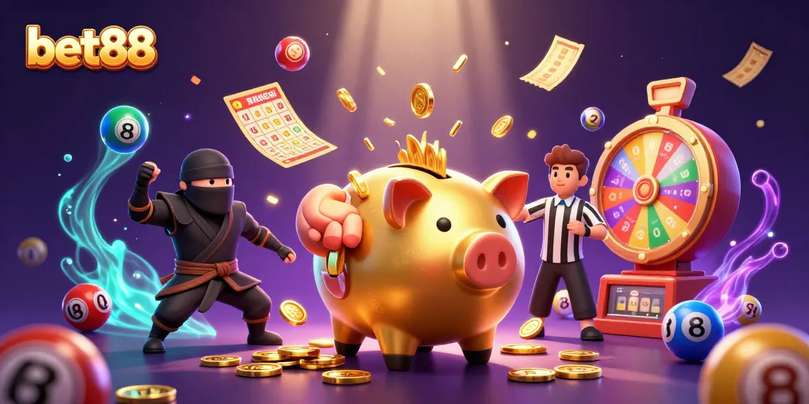 Engaging bet88 online gaming scene with exhilarating characters and vibrant casino elements.