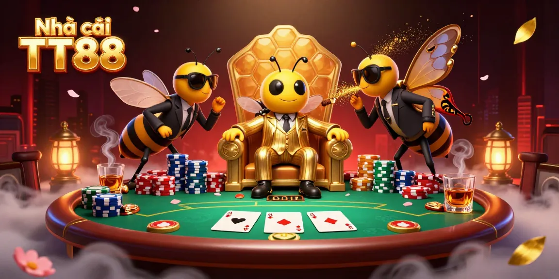 Engage in thrilling games at Nhà cái TT88 through vivid poker scenes and characters, showcasing excitement.