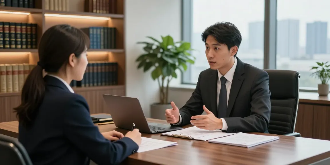 Consultation with a professional lawyer discussing legal options you can try this out in a welcoming office.