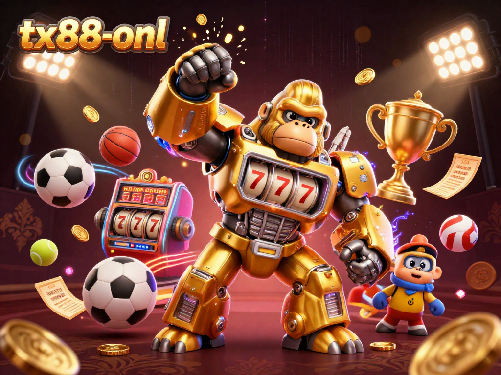 Experience thrilling gameplay at tx88-onl with a vibrant 3D casino scene featuring dynamic sports elements.