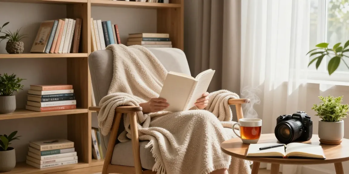 A serene reading nook promoting mental wellness and self-improvement with rokok 88 resources.