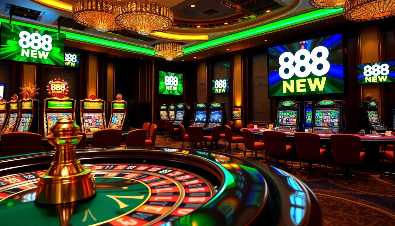 Experience thrilling gameplay at 888 NEW with engaging casino tables and slot machines.