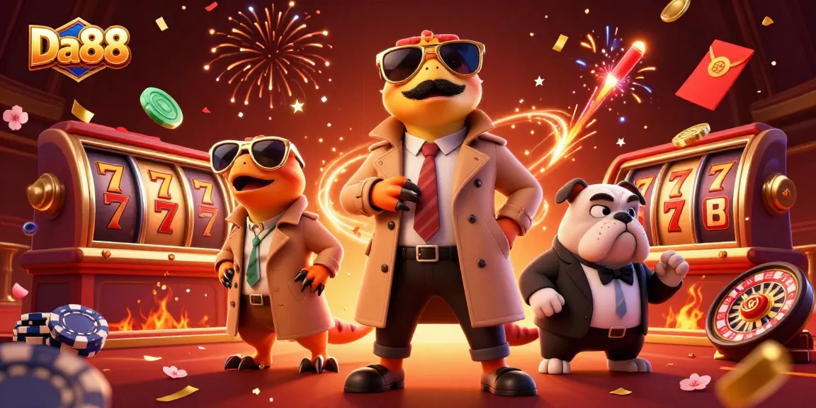Experience thrilling moments at Da88 with clever cartoon raptors sneaking into a VIP casino.