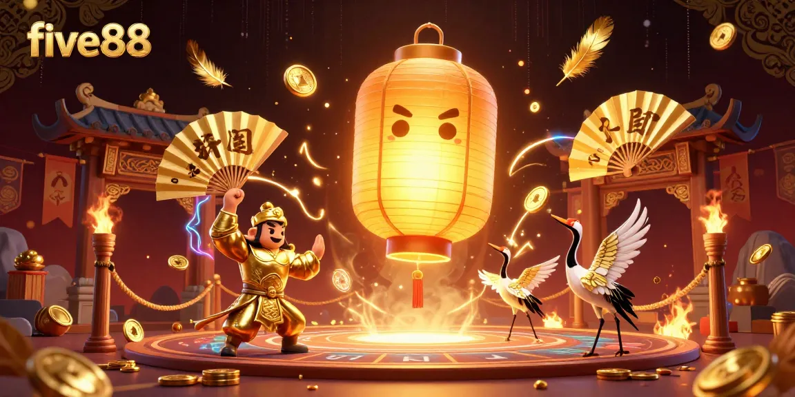 five88 showcases magical casino experiences with a golden lantern spirit and interactive warrior companions.