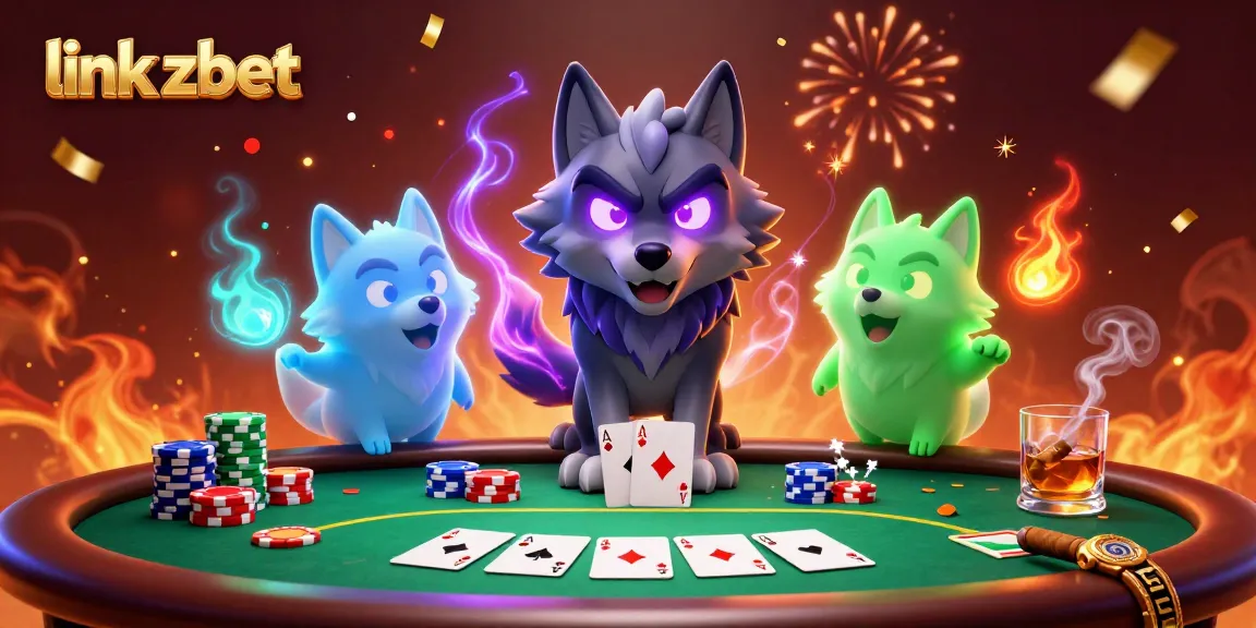 Experience thrilling poker action at link zbet with shadow wolf characters and vibrant casino elements.